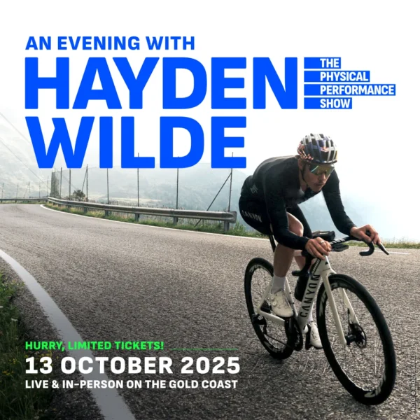 Hayden Wilde cycling on a mountain road